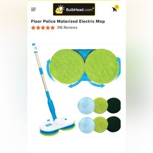 New! Floor Police Motorized Mop